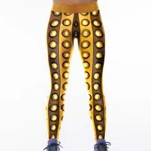 Женские гибкие золотистые мячи с принтом обтягивающие штаны для тренировок в спортзале для йоги бега занятий спортом леггинсы для фитнеса дропшиппинг