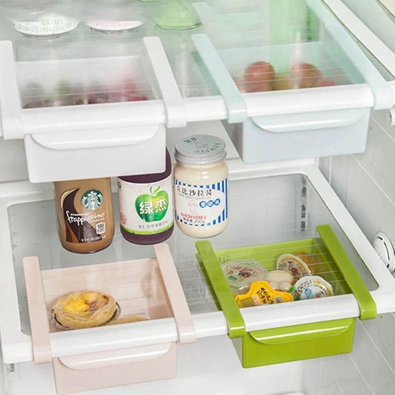 

Eco-Friendly Fridge Storage Rack Layer Partition Refrigerator Storage Holder Food Fresh Crisper Rack Container Storage Box
