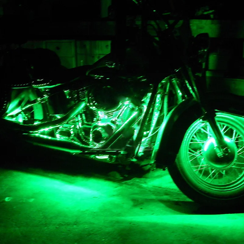 New 36LED Motorcycle Pod Light Ground Effect Kit Remote Control For Harley
