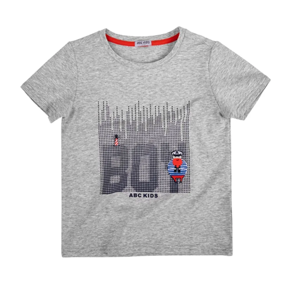 

ABCKIDS Child Boys Summer Cotton Cartoon Letter Print T-shirt Tops Short Sleeve Casual Tee Shirts