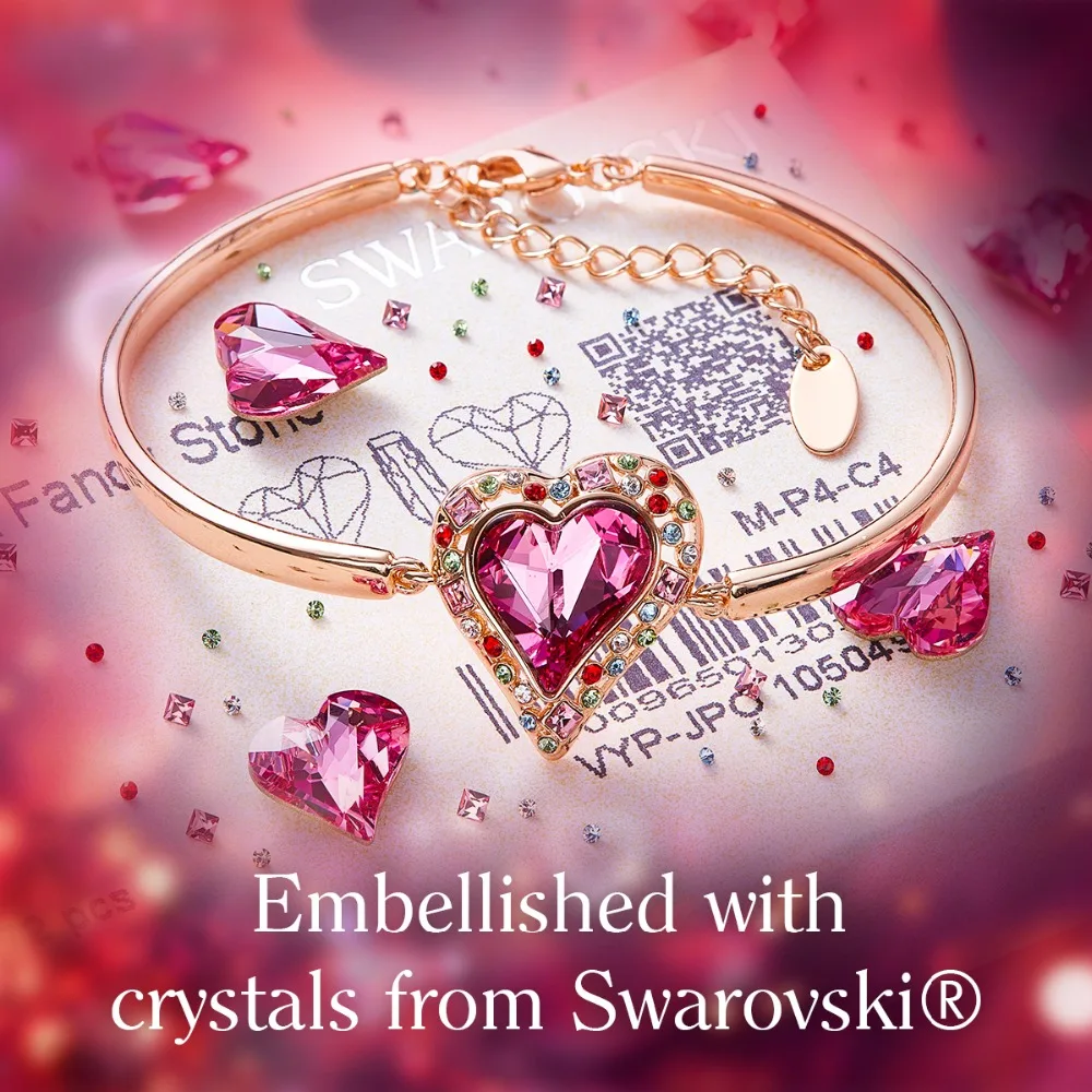 CDE женские золотые ювелирные наборы украшенные кристаллами от Swarovski ожерелье