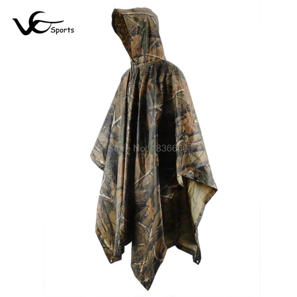 Camo raincoat Camouflage military Hunting Fishing Clothing hiking outdoor camping jungle man