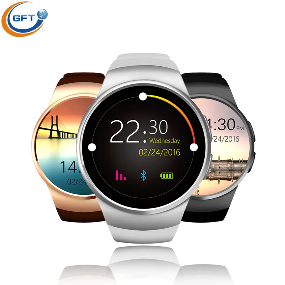 GFT kw18 Smart Watch Bluetooth font b Smartwatch b font Wristwatch for Apple iPhone IOS Android