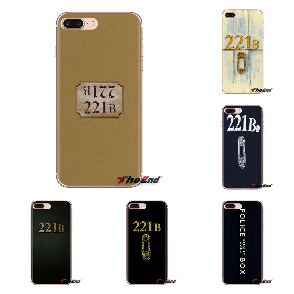 For Sony Xperia Z Z1 Z2 Z3 Z5 compact M2 M4 M5 C4 E3 T3 XA Huawei Mate 7 8 Y3II Sherlock Holmes 221B Doctor Who Soft Case Covers |