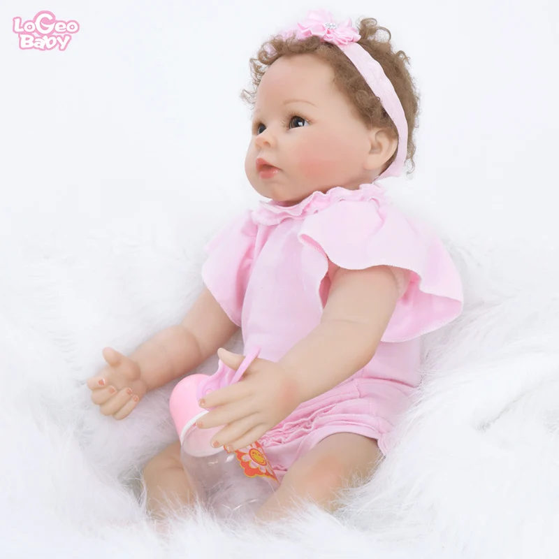 Новая горячая распродажа 55 см Reborn Baby Doll силиконовая кукла игрушки для девочки виниловые Новорожденные Детские заполненные Кукольный дом игрушки прекрасные реалистичные