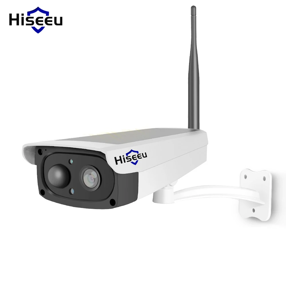 

Hiseeu WiFi IP Camera Wide View video surveillance camera Solar panel Rechargeable Battery 1080P Full HD Outdoor Indoor Security