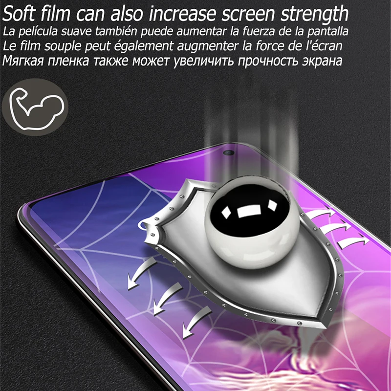 10D Hydrogel Film For Samsung Galaxy S10 S9 S8 Plus Note 9 8 A50 S10e + Full Curved Screen Protector For Samsung A7 2018 A20 A30