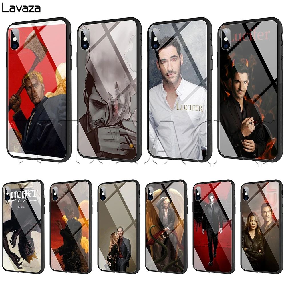 

Lavaza Lucifer TV Tempered glass TPU Case for iPhone XS MAX XR X 8 7 6 6S Plus