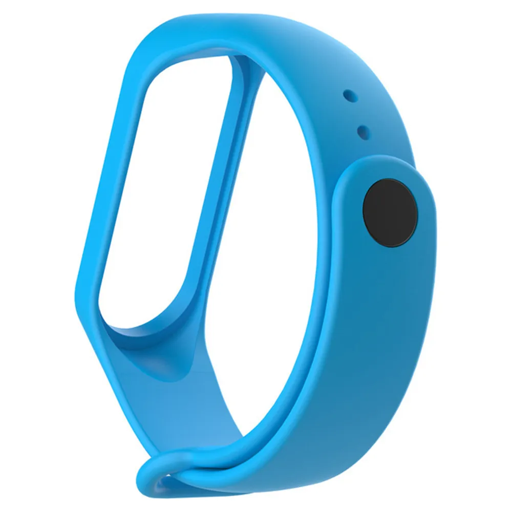 Силиконовый ремешок для часов с hd-пленкой для защиты экрана для Xiaomi Mi браслет miband 4 сменный Браслет для часов - Цвет ремешка: Sky blue