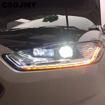 

Car Styling for Ford Mondeo 2013 2014 2015 LED Headlight for New Fusion Head Lamp Dynamic turn signal LED DRL Bi-Xenon HID