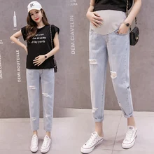 Maternity Jeans Spring Autumn Pregnancy Clothes Denim Trousers For Pregnant Women Plus Size Hole Jeans Maternity Denim Pants Maternity Jeans Spring Autumn Pregnancy Clothes Denim Trousers For Pregnant Women Plus Size Hole Jeans Maternity Denim Pants