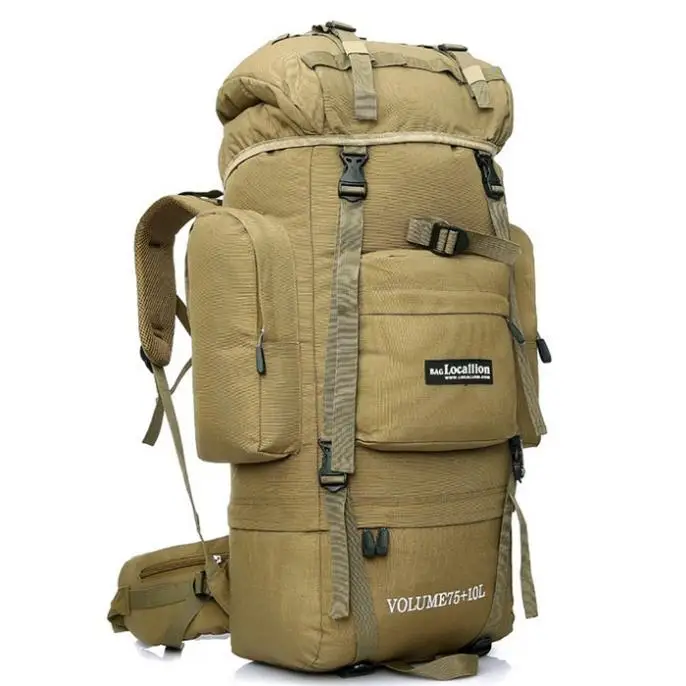 

E0911 Camping Hiking Multi-function 85L Super Large capacity Mountain-Climbing Package Waterproof Nylon Bracket Outdoor Backpack