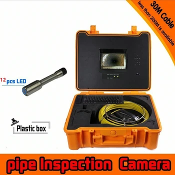 

Free Shipping 30M pipeline monitoring system with Keyboard Centering device camera HD 1100TVL line 7 inch TFT-LCD Display Sewer