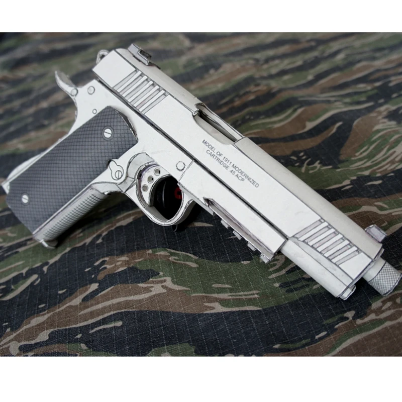 Colt M1911A1 пистолет DIY сборка бумажного пистолета моделирование оружия военная модель оружия мальчик подарок на день рождения A300