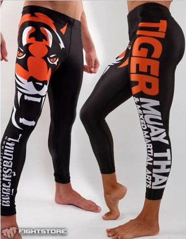 M, l, xl, xxl, xxxl человек Брюки для девочек человек леггинсы Тайгер Муай Тай DriFit MMA Fight одежда черный Треники