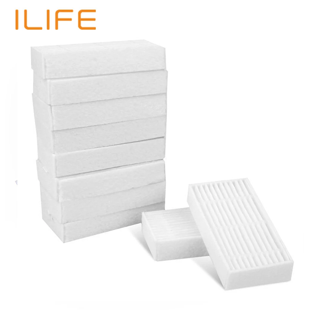 10Pcs HEPA Filter For ILIFE V3S V5 V5S Robot Vacuum Cleaner Parts Spare Replacement Kits Cleaning