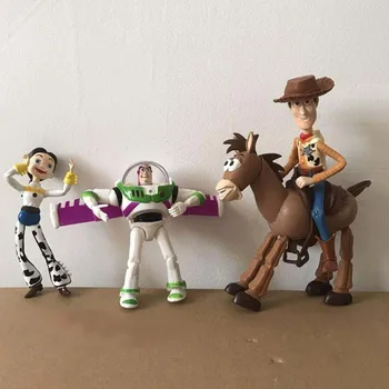 

4pcs/set Anime Toy Story 3 Buzz Lightyear Woody Jessie PVC Action Figure Collectible Model Toy Gifts