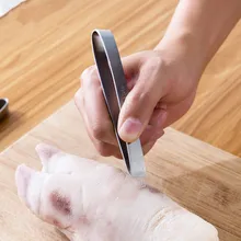 Практичный рыбный костяной Пинцет из нержавеющей стали перья заколка для волос со Свинкой для удаления клещей Съемник щипцы кухонные инструменты для приготовления пищи