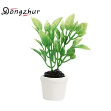 Dongzhur мини горшок с растением кукольный домик Миниатюрный горшок зелени DIY игрушка миниатюрные дома макеты кукольного домика 1:12 аксессуары
