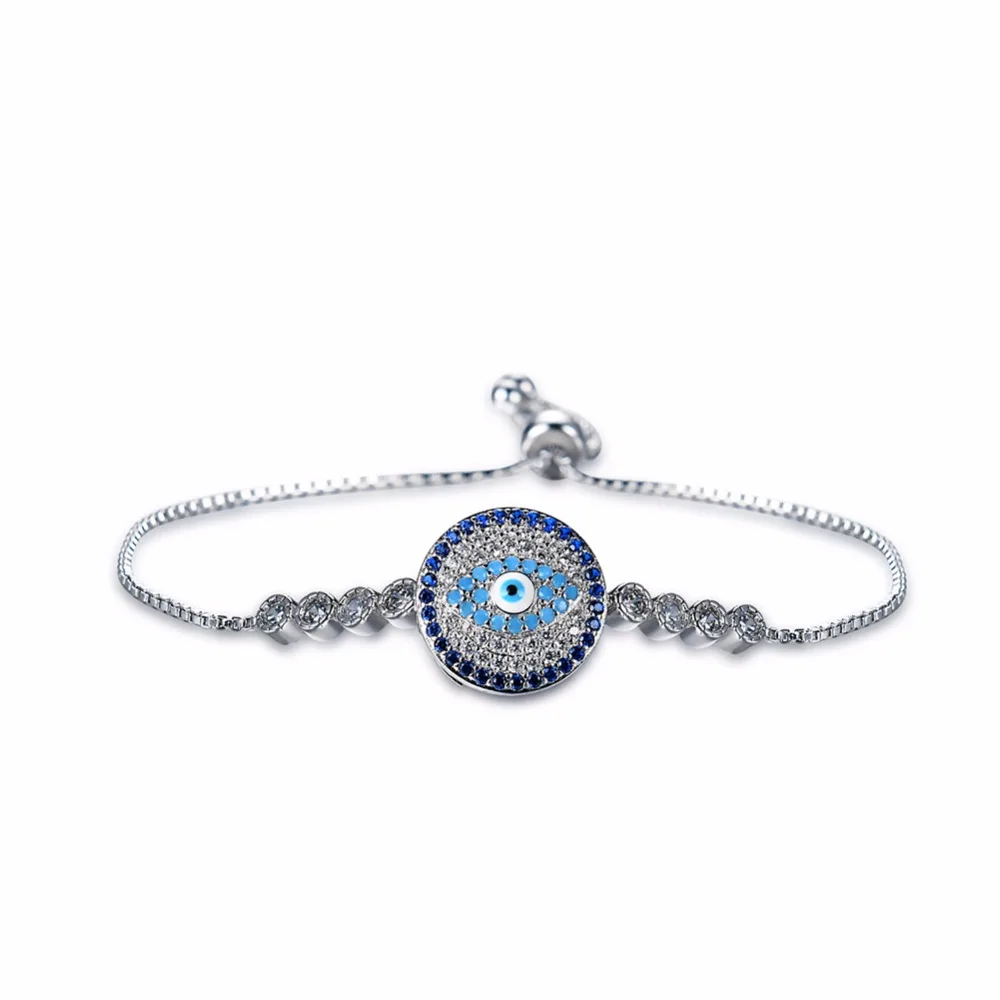 Turkish Jewelry Stainless Steel Bracelet Turkey Evil Eye Rhinestone AAA