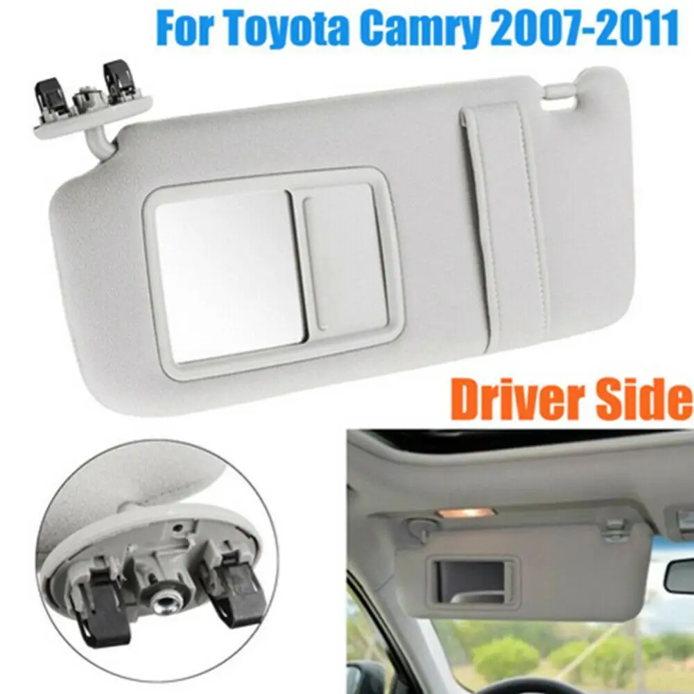 

Car Sun Visor New Left/Driver Side Sun Visor Gray for 2007-2011 Toyota Camry WITHOUT SUNROOF