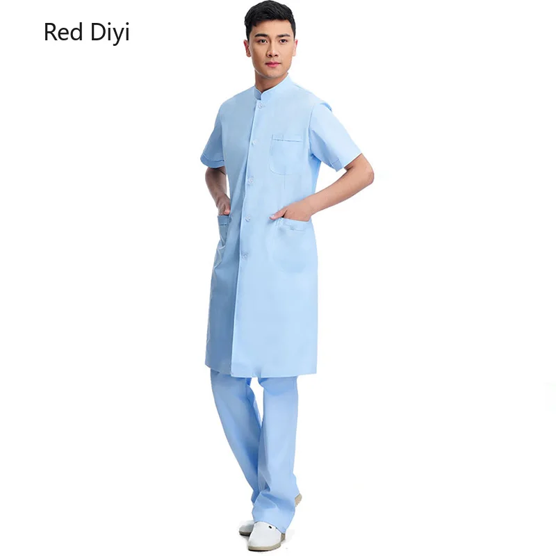 

Men Medical Robe Medical Lab Coat Hospital Doctor Slim Multicolour Nurse Uniform medical gown Overalls