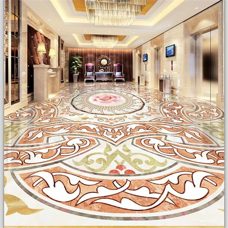 beibehang Custom floor decorative painting 3D marble tiles parquet
tiles 3d self-adhesive flooring stickers papel de parede