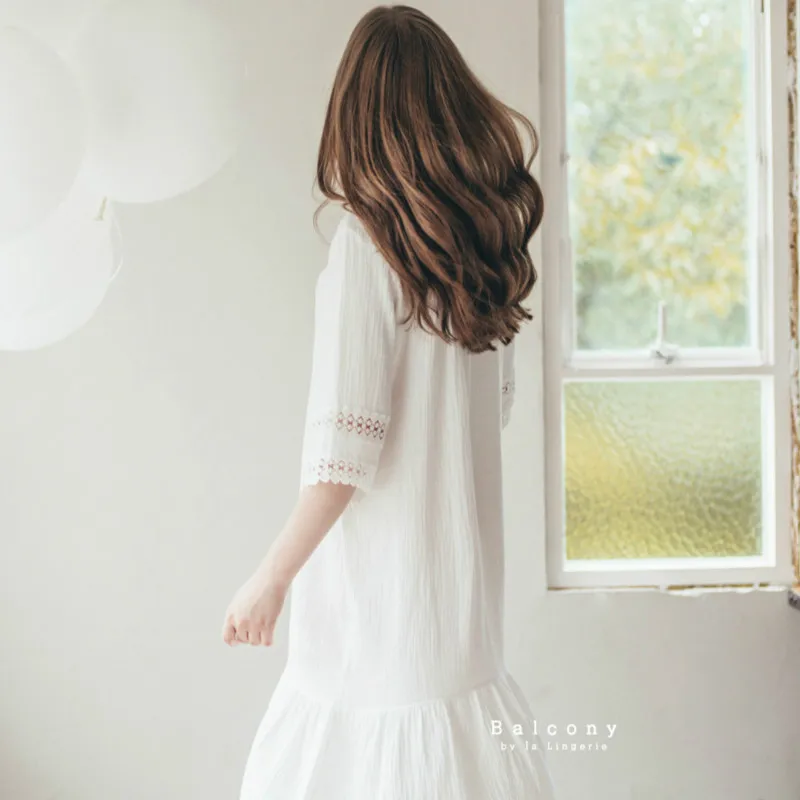 Одежда для беременных корейский стиль принцесса хлопок королевская Ночная рубашка пижамы платье домашняя одежда для беременных женщин YFQ140