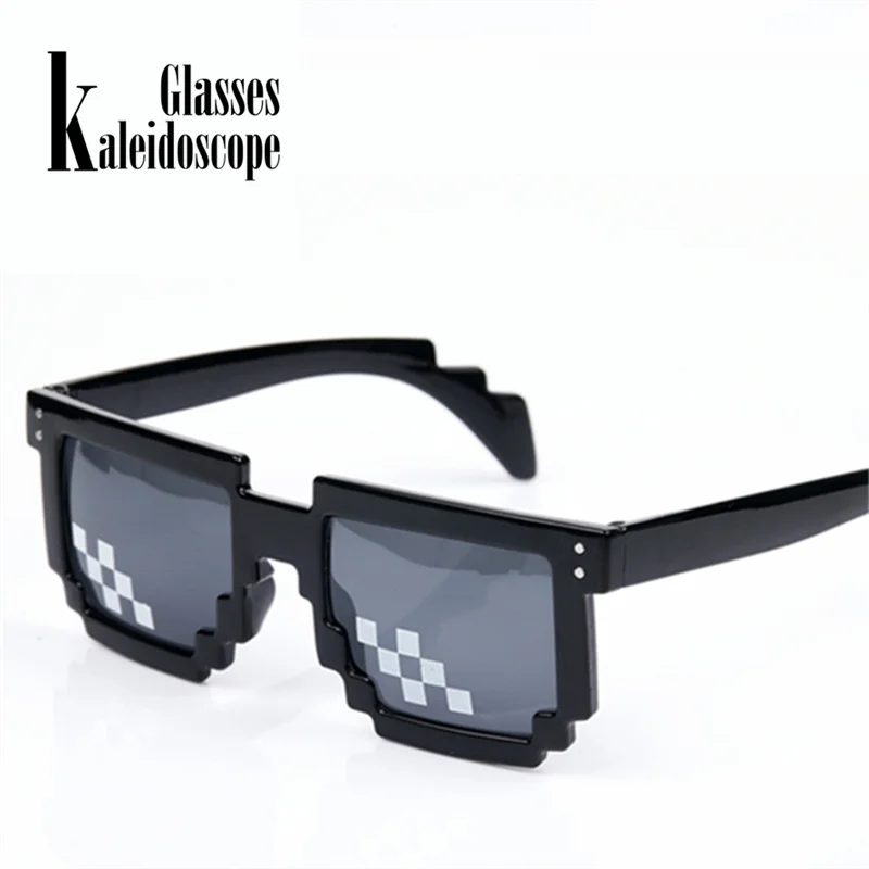 

Kaleidoscope Glasses Thug life Mosaic Pixel Glasses Around the World 8 bits Deal With It Sunglasses Men Women Second Element