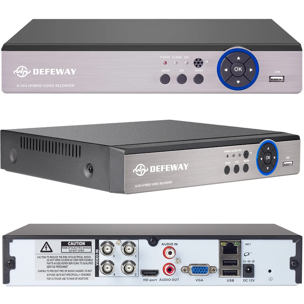 Defeway HD 720p DVR CCTV DVR 4 канала охранных Системы наблюдения для ведения съемок вне помещения видео Регистраторы для аналоговый/AHD Камера