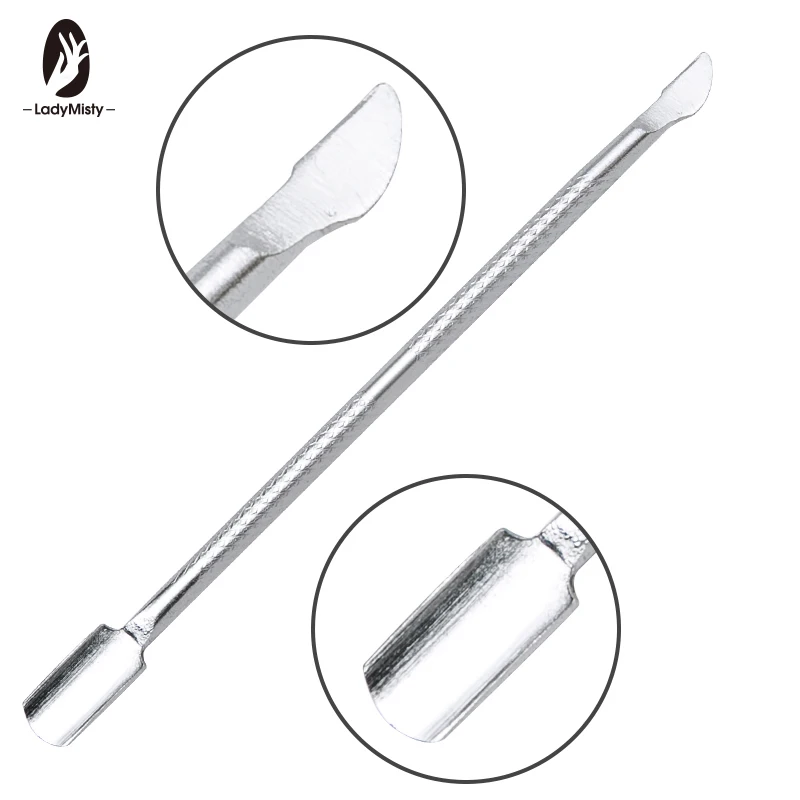 

Ladymisty 1pc Stainless Steel Cuticle Remover Double Sided Finger Dead Skin Push Nail Cuticle Pusher Manicure Nail Care Tool