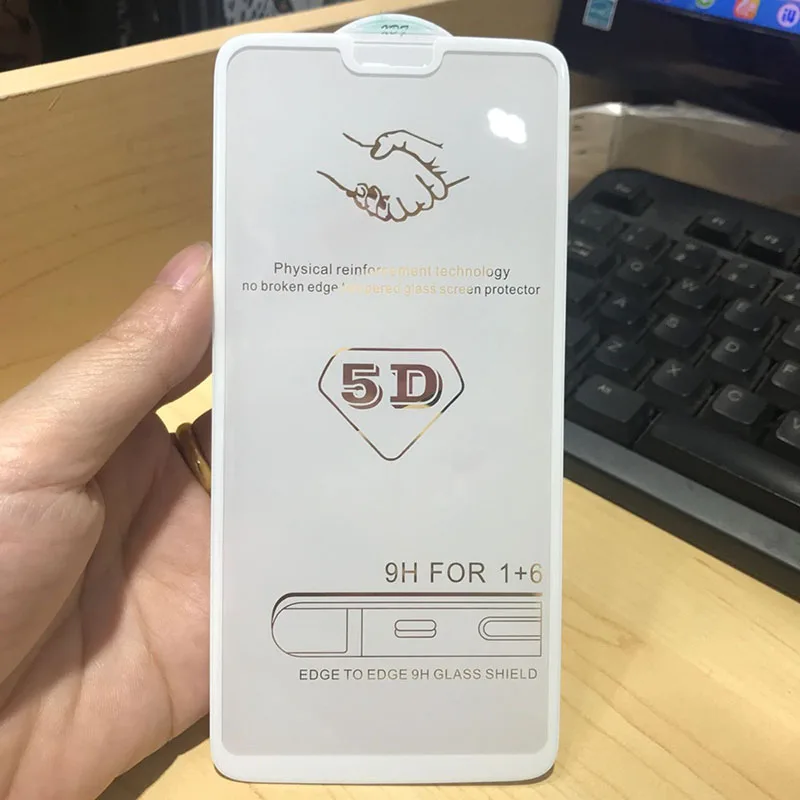 Tfshining New 5D Full Cover Edge Tempered Glass For Oneplus 6 5 5T Screen Protective Glass For One plus 6  Film Protection Glass (1)