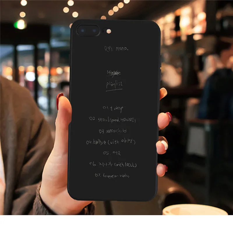 RM Mono Mixtape черный чехол для телефона для iPhone X XR XS Max 8 7 6s Plus 5S для samsung s8 s9 plus s7Edge чехол для телефона