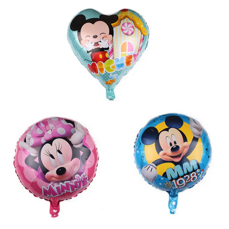 

XXPWJ New 18-inch Mickey Minnie Aluminium Balloon Children's Festival Birthday Party Decoration Balloons Self-sealing