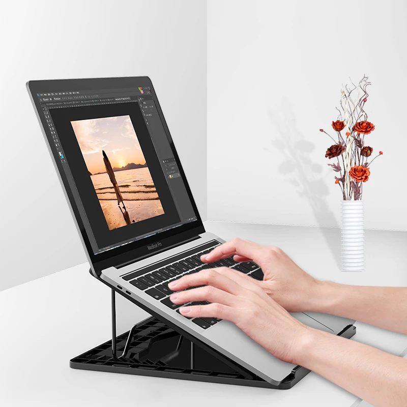 Складная портативная подставка для ноутбука Macbook Lenovo Asus с регулируемым углом