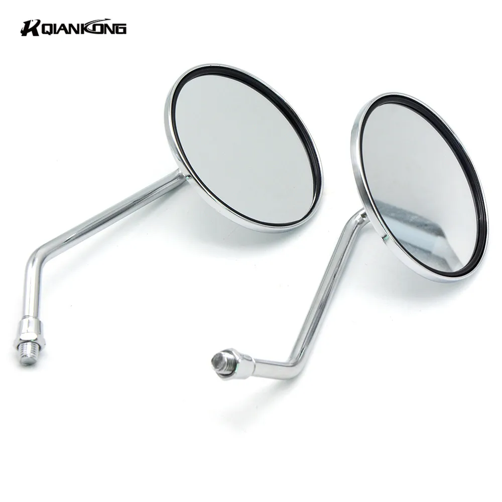 Universal motorcycle rearview mirror 10mm 8mm motorcycle mirrors chrome For Kawasaki ZRX250 ZRX400 HONDA CB400 VTEC400 CB-1