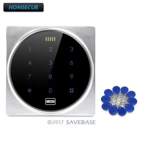 

HOMSECUR Waterproof Anti-Vandal Wiegand 26/34 Standalone RFID ID Metal Access Control