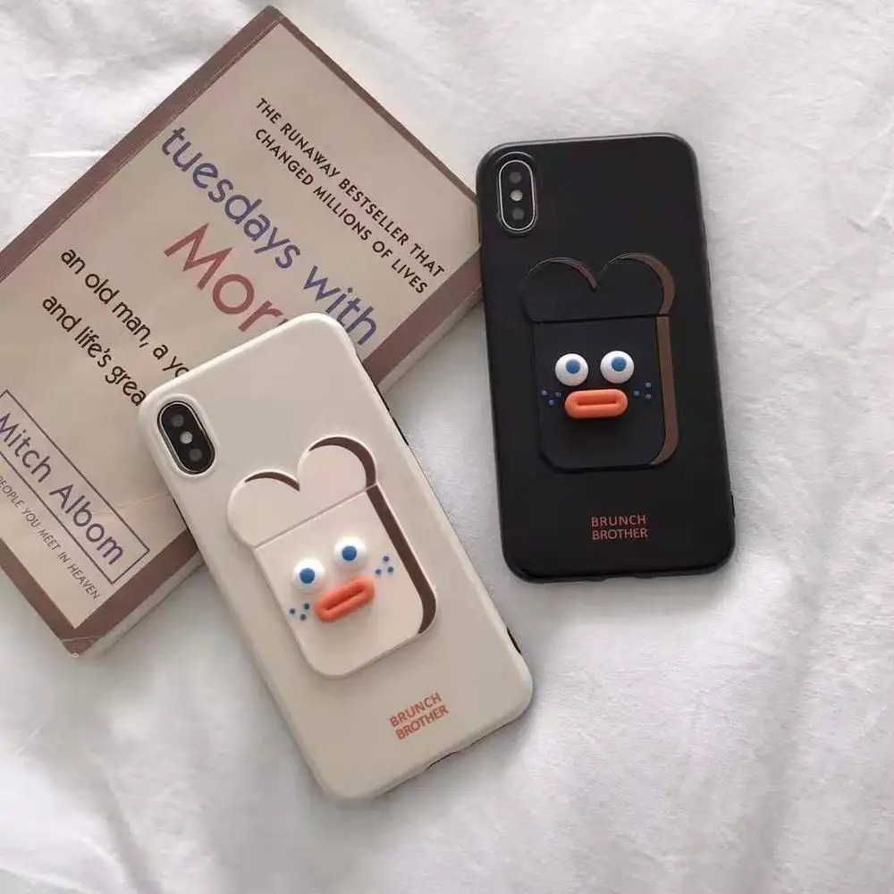 

Cute Cartoon 3D Big mouthed duck soft silicon phone Case For iPhone 6 6s 7 8 plus X XR XS MAX lovely cover Fundas