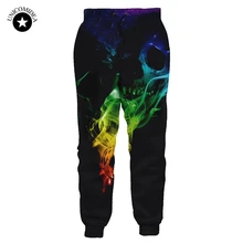 Хип-хоп Джоггеры мужские штаны с 3d принтом черепа спортивные штаны повседневные свободные шаровары осенние спортивные брюки унисекс Мужская Уличная одежда