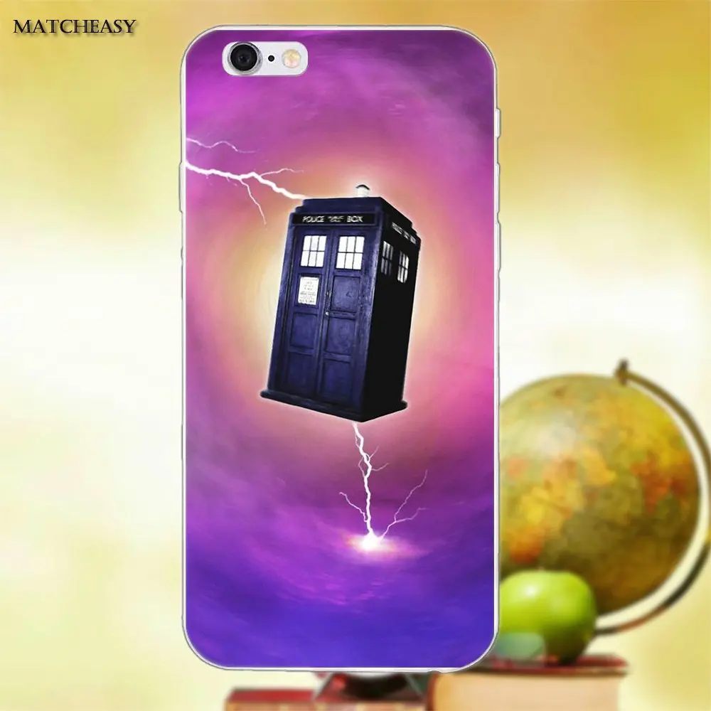 Мягкий ТПУ Модный чехол для Apple iPhone X XS Max XR 4 4S 5 5C SE 6 6S 7 8 Plus Doctor Who Series Tardis Police Box