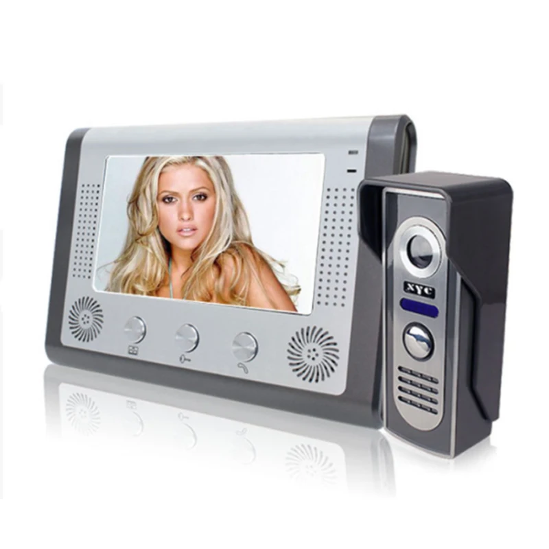 

Wired Night Vision Waterproof Video Doorbell Home Video Intercom One-To-One With Color Screen