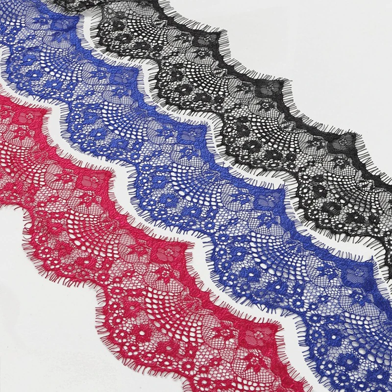 

10 Colors 1PC Fabric Embroidered Lace 3Yards Ribbons High Quality Sewing Handmade Popular 9.5CM Decoration Flowers DIY