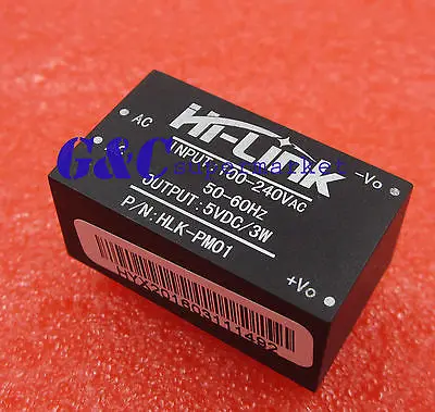 5PCS HLK-PM01 AC-DC 220V to 5V Step-Down Power Supply Module Household Switch