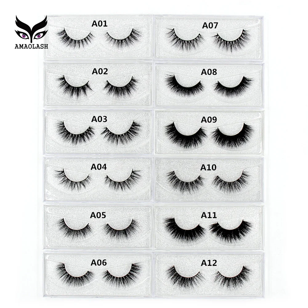 AMAOLASH eyelashes 3D mink lashes long lasting natural mink lashes