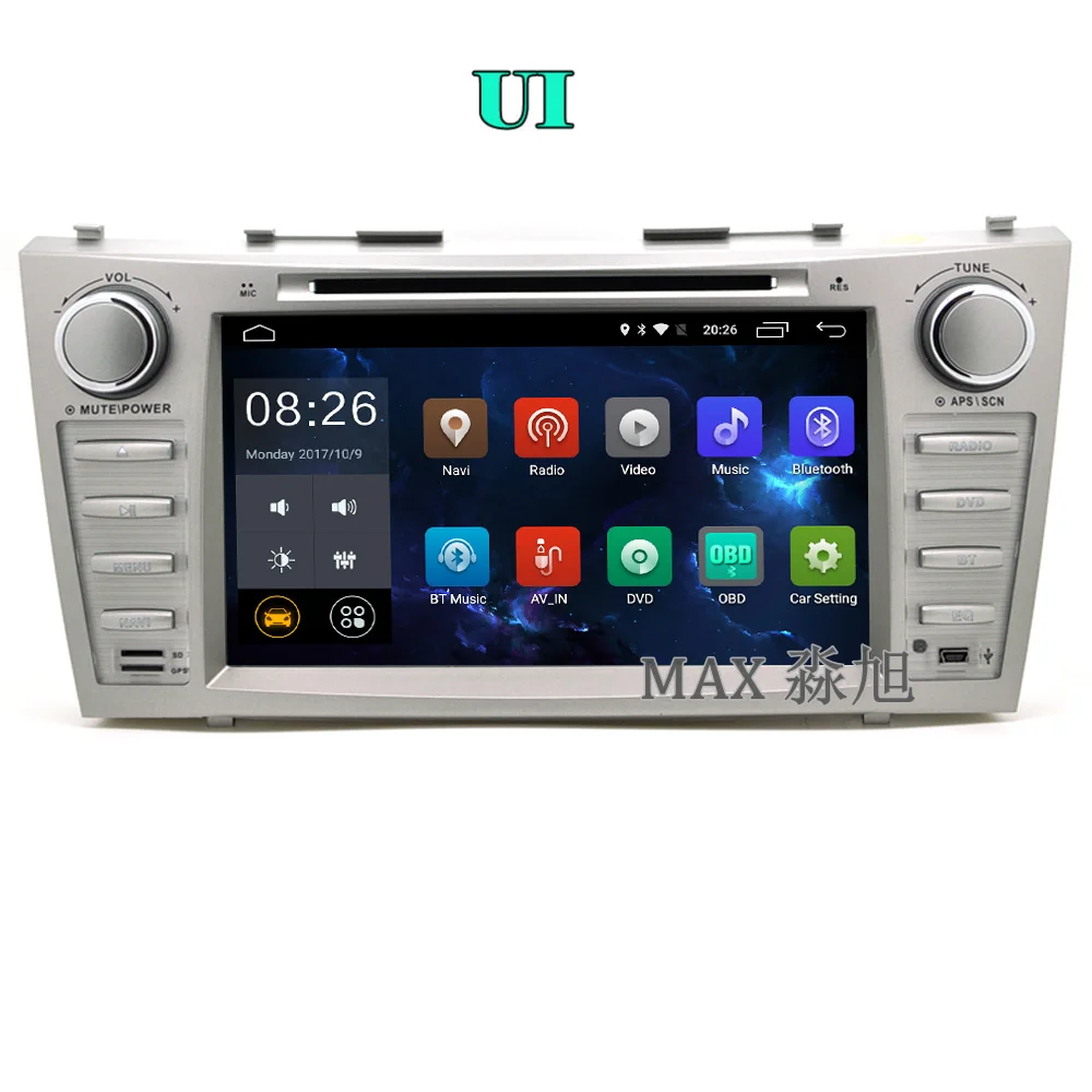 Top 2din 2G+16G Car DVD Player for Toyota CAMRY AURION v40 2007 2008 2009 2010 2011 with Radio DAB+ BT swc GPS free map 4G WIFI 1