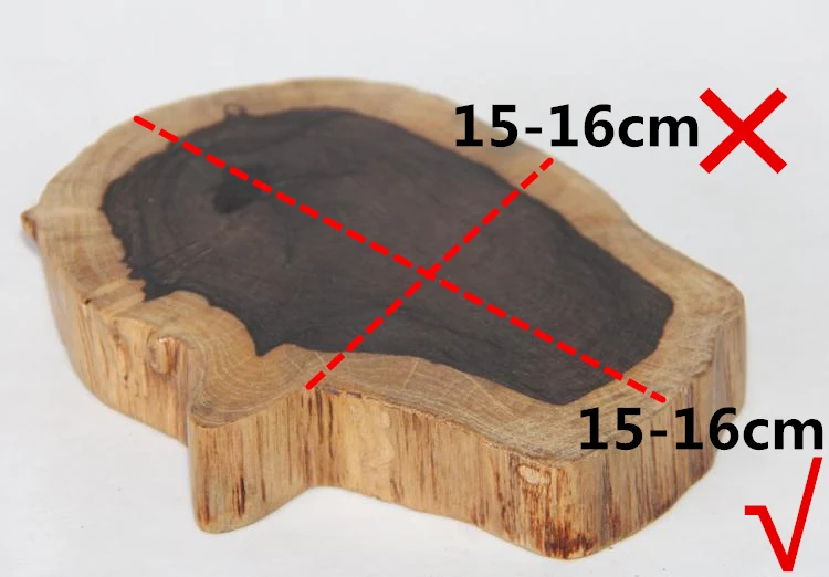 1 шт., длина 15-16 см и высота 3 см, благородные кусочки черного дерева, коврики для бара, деревянные подставки, переработанные подставки из ивы - Цвет: DIA 15-16cm - HT 3cm