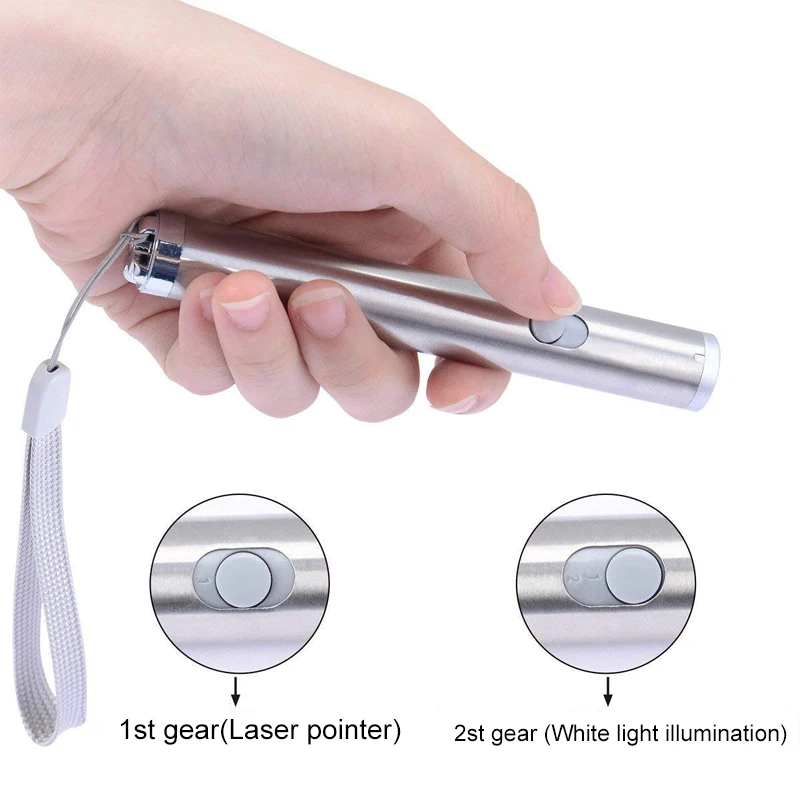 Funny Pet Cat Laser Pen Stainless Steel Cat Laser Toy Without Battery