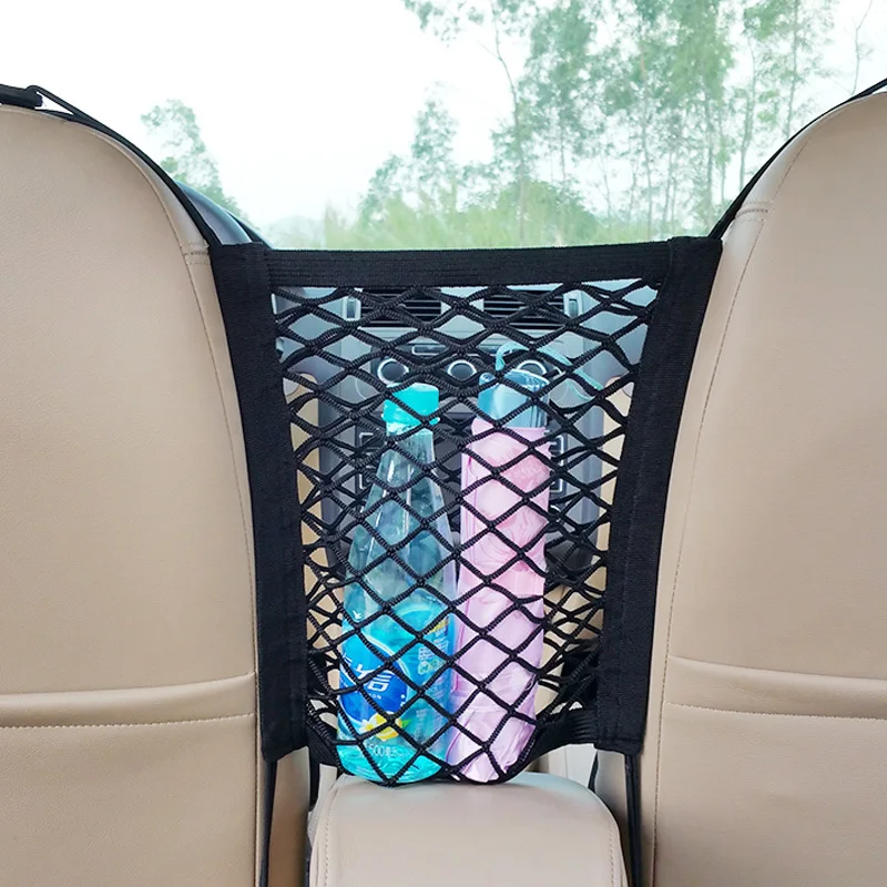 Универсальный прочный эластичный сетчатый багажник сумка между подвесное сиденье в автомобиль Тип Органайзер для хранения багажа телефона держатель для мусора карман