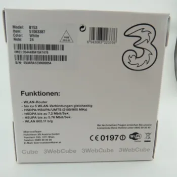 

Unlocked Huawei B153 Web Cube Wireless Router 3 Webcube 3G UMTS Router 3G HSDPA WCDMA 7.2Mbps Modem 2100/900MHz Mobile Broadband