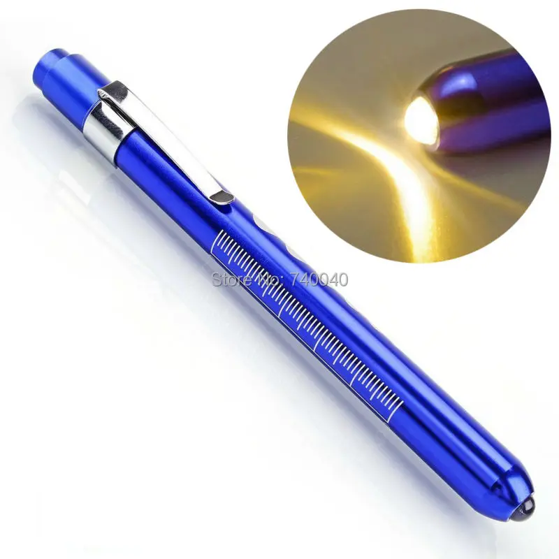 LED Medical Pocket Penlight Mini Flashlight Lamp with Pupil Reusable lighting for Home Kid